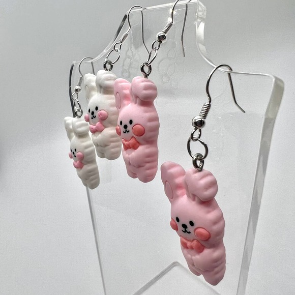 Bunny Earrings - Rabbit Earrings - Easter Earrings - Girl Earrings - DDLG - Picture 4 of 10
